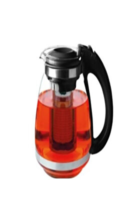 Çelik Süzgeçli Cam Çaycı Servis Demlik 1500 Ml. -7488