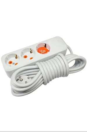 Elektrik Uzatma Kablosu 3'lü 10 Mt. TOPTANBULURUM-82296
