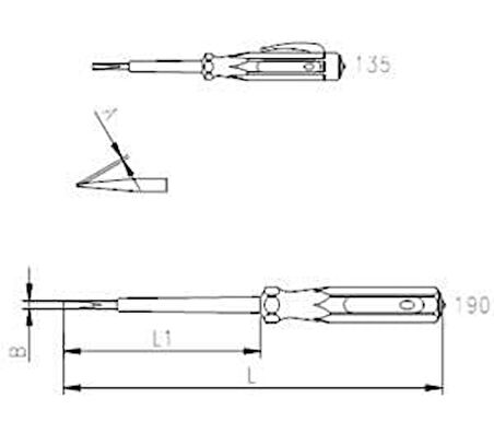 İzeltaş 4550 Elektrik Kontrol Kalemi 190 mm