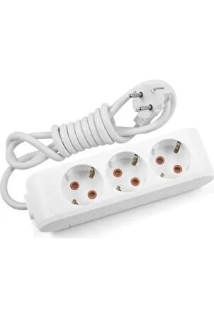  Multi-let 3 lü 5 Metre Topraklı Grup Priz