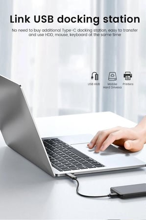 Taşınabilir Teknoloji Pratik YD-70 Siyah USB To Type-C Mini Telefon Çevirici Adaptör