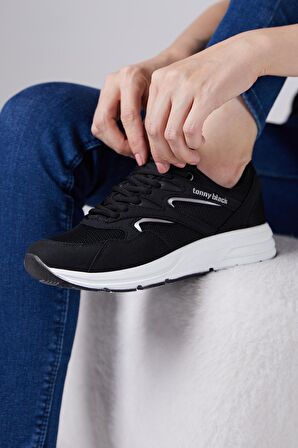 Tonny Black Siyah Beyaz Unisex Spor Ayakkabı 772-0 Siyah Beyaz-37