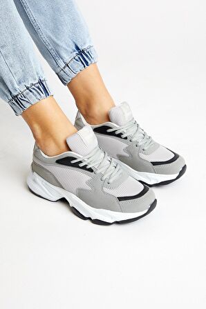 Tonny Black Gri Unisex Spor Ayakkabı Zyp Gri-44