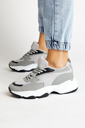 Tonny Black Gri Unisex Spor Ayakkabı Zyp Gri-44