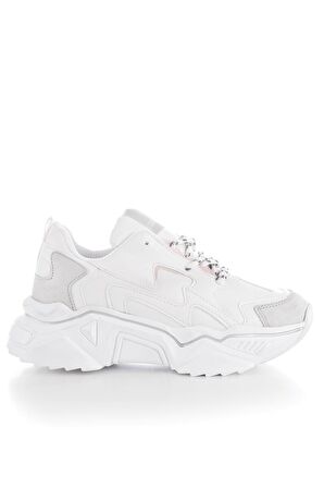 Tonny Black Beyaz Gri Kadın Spor Ayakkabı Dnz  Beyaz Gri-36