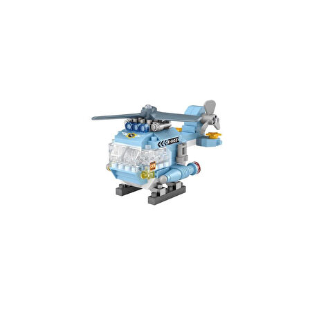Nessiworld LZ8616 LOZ Helikopter Blok Seti Mini Poşet -Vagon life