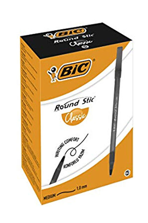 Bic Round Stick Tükenmez Kalem Siyah 60'lı