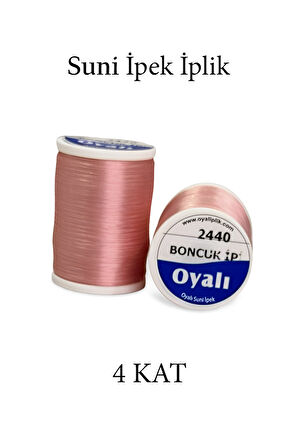 Oyalı 4 Kat Suni İpek İplik İğne Oyası Boncuk İpi Tığ Oyası No:2440