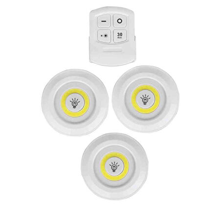 Uzaktan Kumandalı Yapışkanlı Led Spot Lamba WT-364