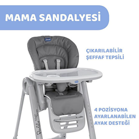 Chicco Polly Magic Relax Mama Sandalyesi Grey Melange