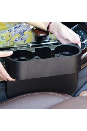 2 Adet Oto Koltuk Yanı Bardak Tutucu Organizer – Araç İçi Koltuk Arası Çok Bölmeli Bardaklık Organizer, Telefon Ve Eşya Tutucu, Car Cup Holder