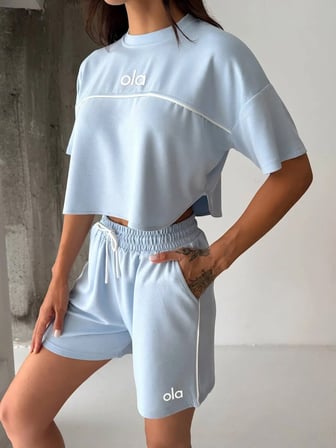 Oversize Tişört ve Şort Takım | Günlük Spor İkili Yazlık Takım