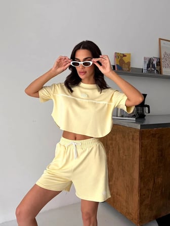 Oversize Tişört ve Şort Takım | Günlük Spor İkili Yazlık Takım