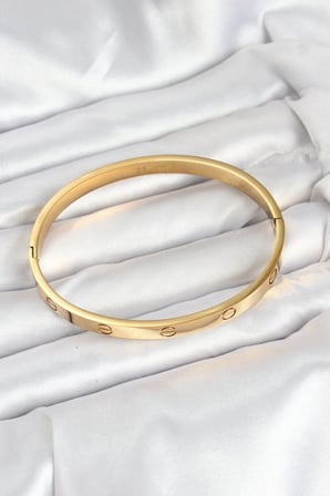 316L Çelik Gold Renk 65 mm Kadın Kelepçe Bileklik