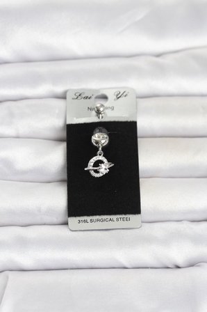 316L Cerrahi Çelik Sallantılı Yıldız Model Göbek Piercing