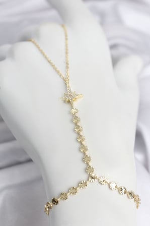 Gold Renk Pirinç Kutup Yıldızı Zirkon Taşlı Şahmeran