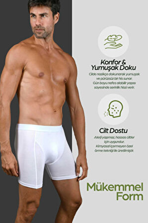 Bambu Boxer Erkek Beyaz