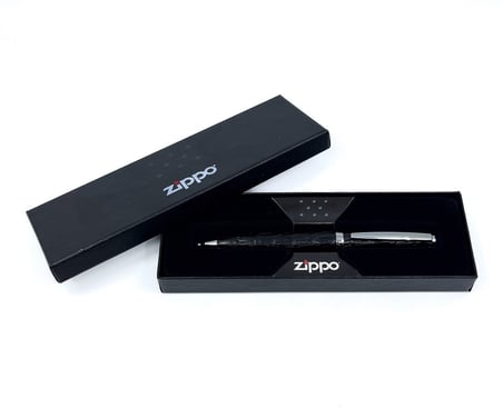 Zippo 41123 Black Leather Wrap Ball Tükenmez Kalem