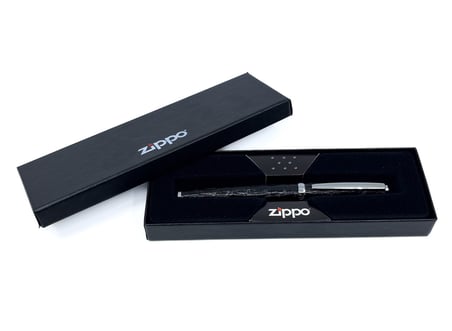 Zippo 41124 Black Leather Wrap Roller Tükenmez Kalem