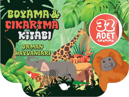 Orman Hayvanları - Boyama ve Çıkartma Kitabı