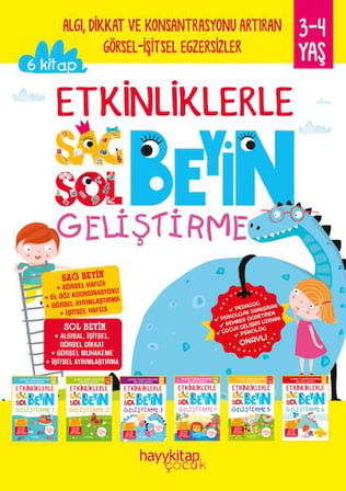 Etkinliklerle Sağ Beyin Sol Beyin Geliştirme (3-4 Yaş), 6’lı Set