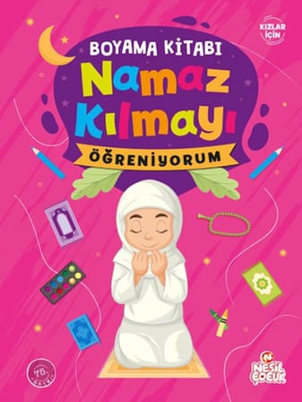 Namaz Kılmayı Öğreniyorum Kız - Boyama