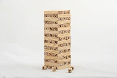 Jenga Ahşap Denge Oyunu 54 Parça