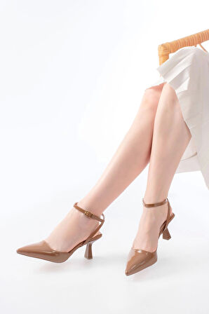 St-004 Vizon Rugan Günlük 7 Cm Topuklu Kadın Ayakkabı