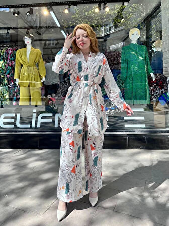 Ceketli Baskılı Takım