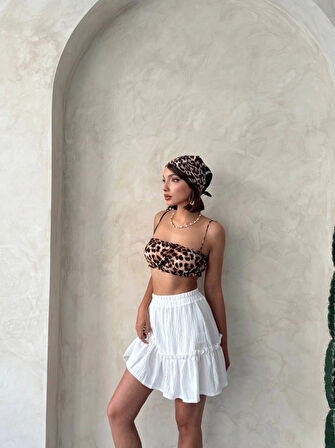 Çingene Keten Etek Beyaz S24808