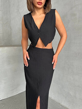 Çilek Takım Etek Yelek