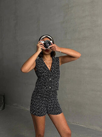 Yelekli Şort Takım