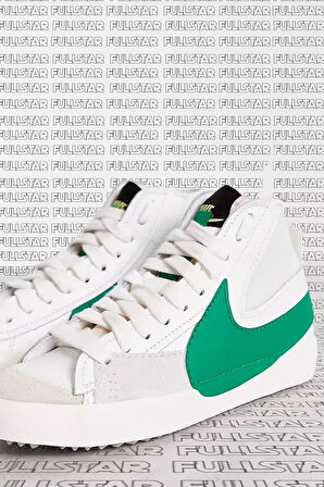 Blazer Mid 77 Jumbo Leather Hakiki Deri Günlük Bilekli Spor Ayakkabı Beyaz Yeşil