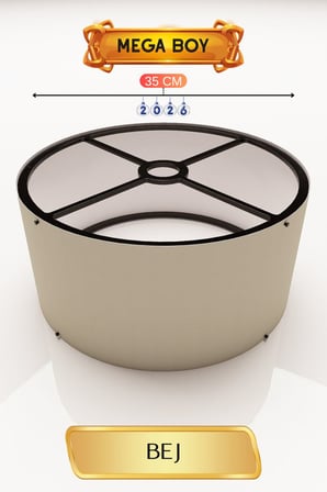 Bej Lambader Başlığı 35 CM Mega Boy