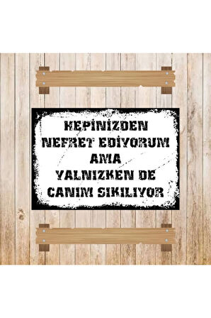 Ahşap Retro Mdf Poster , Komik Sözler , Duvar Yazıları , Manzara ,  Tarih , Edebiyat - Tbl0609