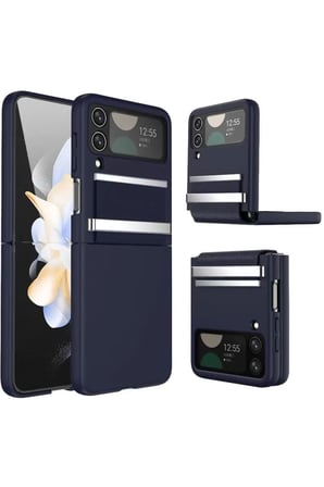 Samsung Galaxy Z Flip 4 Kılıf Belt Flip Kapak - Lacivert