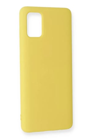 Samsung Galaxy A51 Kılıf Nano içi Kadife Silikon - Sarı