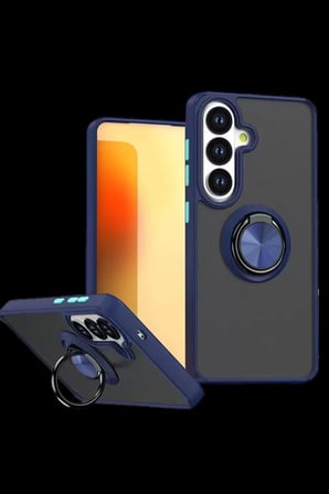 Samsung Galaxy S26 Plus Montreal Yüzüklü Silikon Kapak - Lacivert