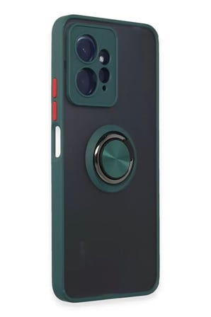 Xiaomi Redmi Note 12 4G Kılıf Montreal Yüzüklü Silikon Kapak - Yeşil
