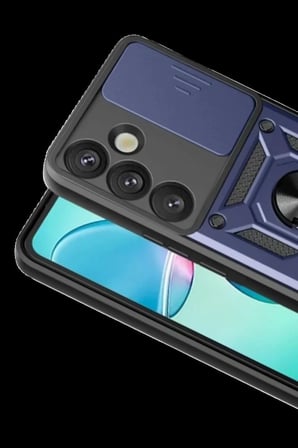 Samsung Galaxy S26 Plus Pars Lens Yüzüklü Silikon - Lacivert