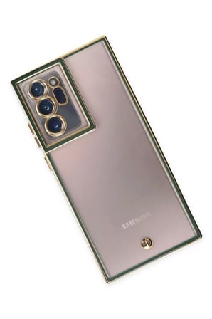 Samsung Galaxy Note 20 Ultra Kılıf Liva Lens Silikon - Yeşil