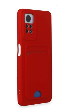 Xiaomi Redmi Note 11 Pro Kılıf Kelvin Kartvizitli Silikon - Kırmızı