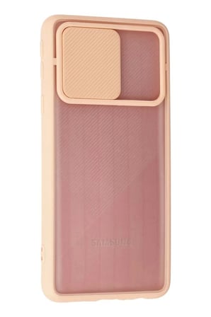 Samsung Galaxy A01 Core Kılıf Palm Buzlu Kamera Sürgülü Silikon - Pembe