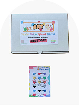 Çocuklar için Christmas Taş Boyama Seti – Yılbaşı Özel Yaratıcılık & Görev Kartlarıyla