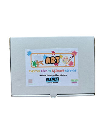 Çocuklar için Su Altı Temalı Taş Boyama Seti – Görev Kartlı Yaratıcılık Kiti