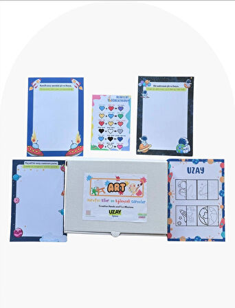 Çocuklar için Uzay Temalı Taş Boyama Seti – Yaratıcılık Geliştiren Görev Kartlı Sanat Kiti