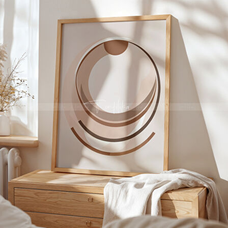 Minimalist Mimari 3 Parçalı Ahşap Çerçeveli Tablo Seti - Sade ve Şık Tasarım-30x42