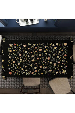 Ancient People And Flowers Masa Örtüsü