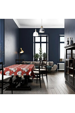 Red Rose Masa Örtüsü (Uluslararası yıkama ve solmama sertifikası) - 160cm x 220cm, İnce ketendir