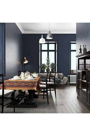 Orange Daisy Flowers Masa Örtüsü - (ince Keten, Uluslararası Yıkama Ve Solmama Sertifikası)